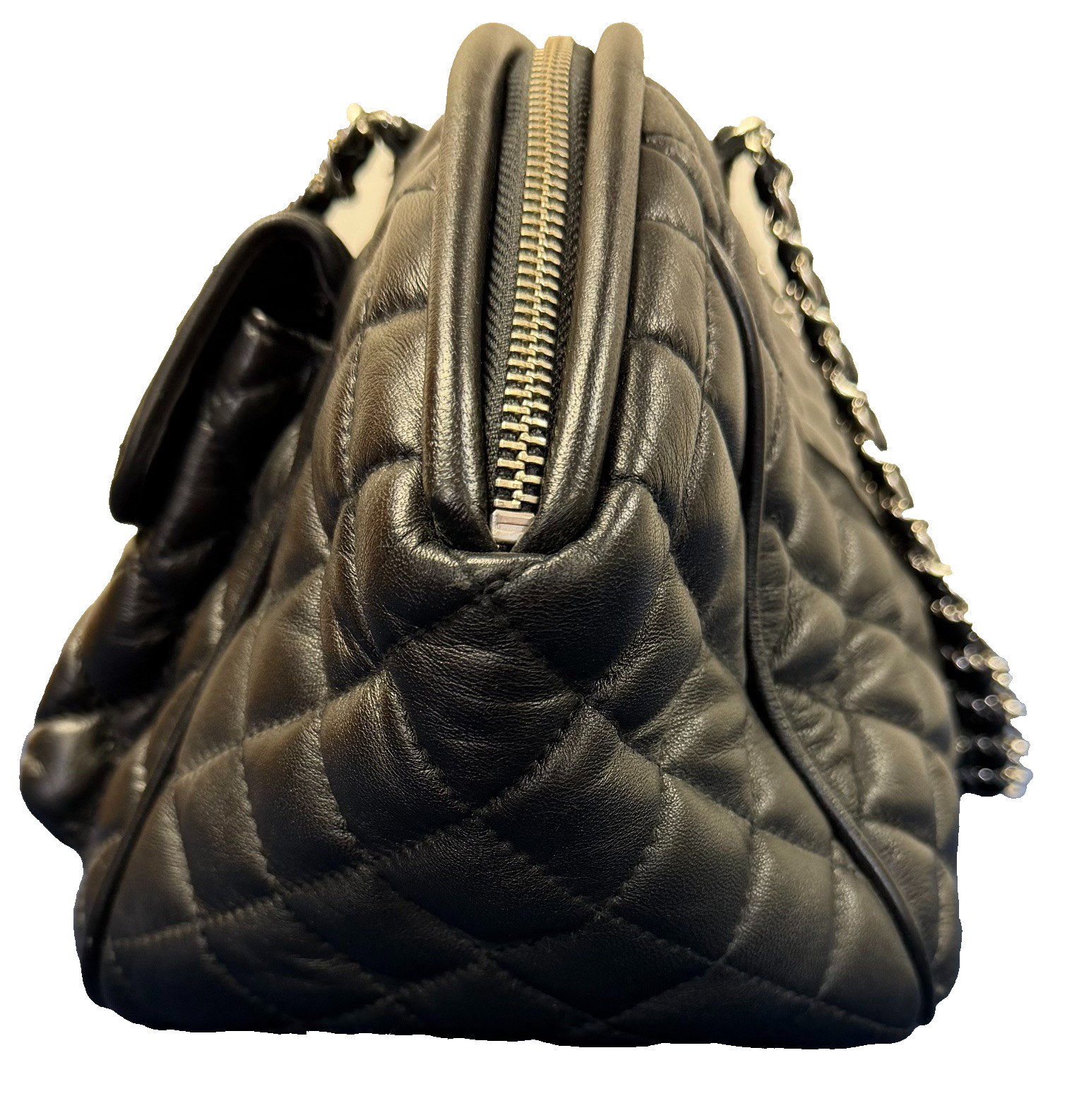 Harley-Davidson Quilted Leather Handbag/Satchel with Silver Accents
