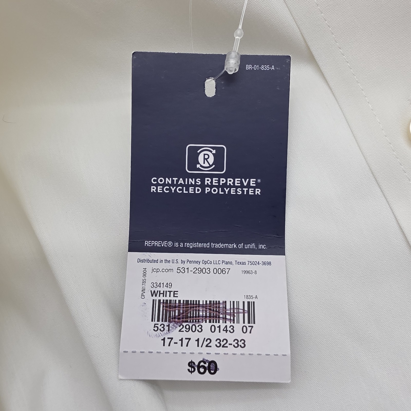 Stafford Smart Tech Poplin Dress Shirt White Mens XL 17-17.5 / 32-33 NEW NWT