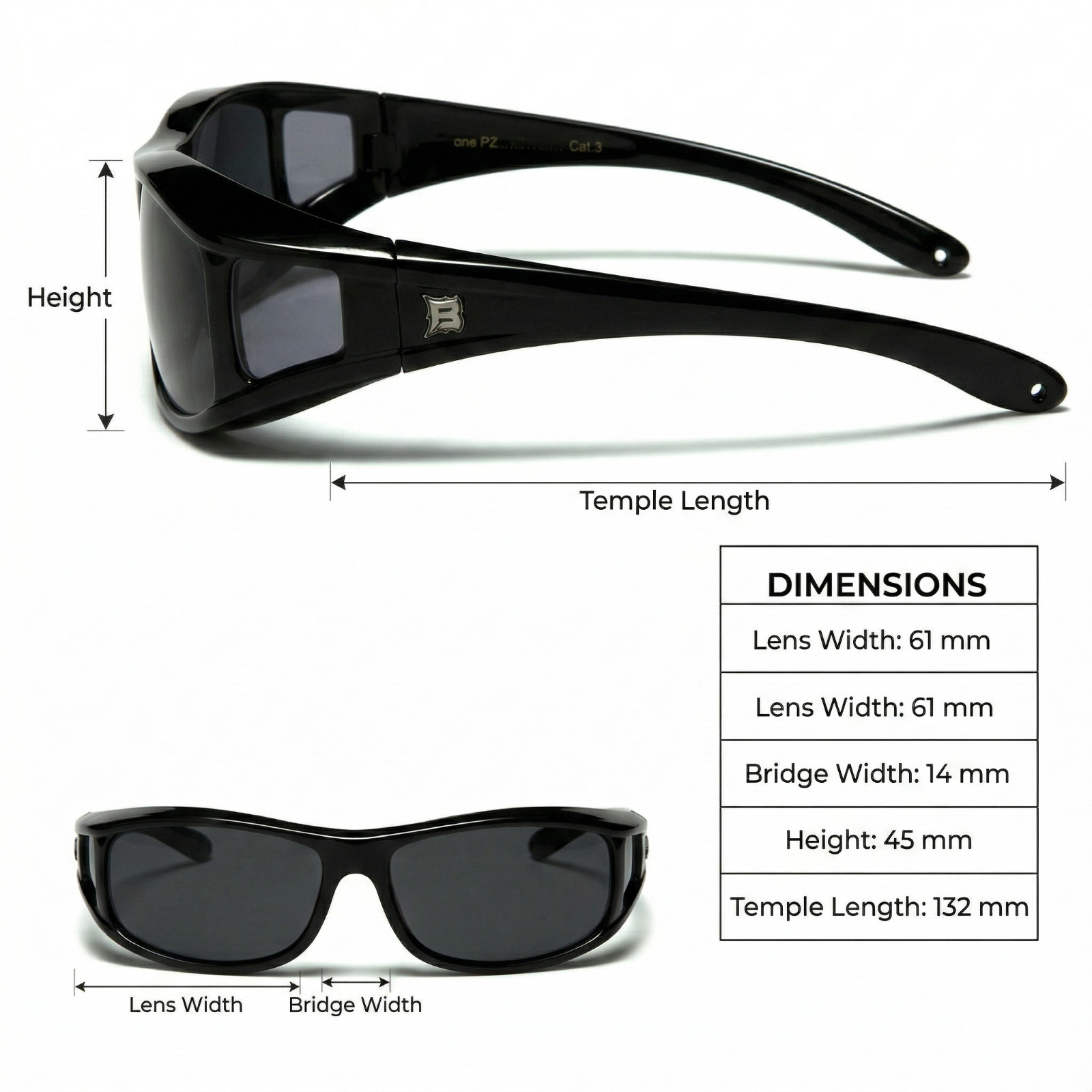 Cover Over Polarized Sunglasses Anti Glare Block Lens Driving Medium UV400