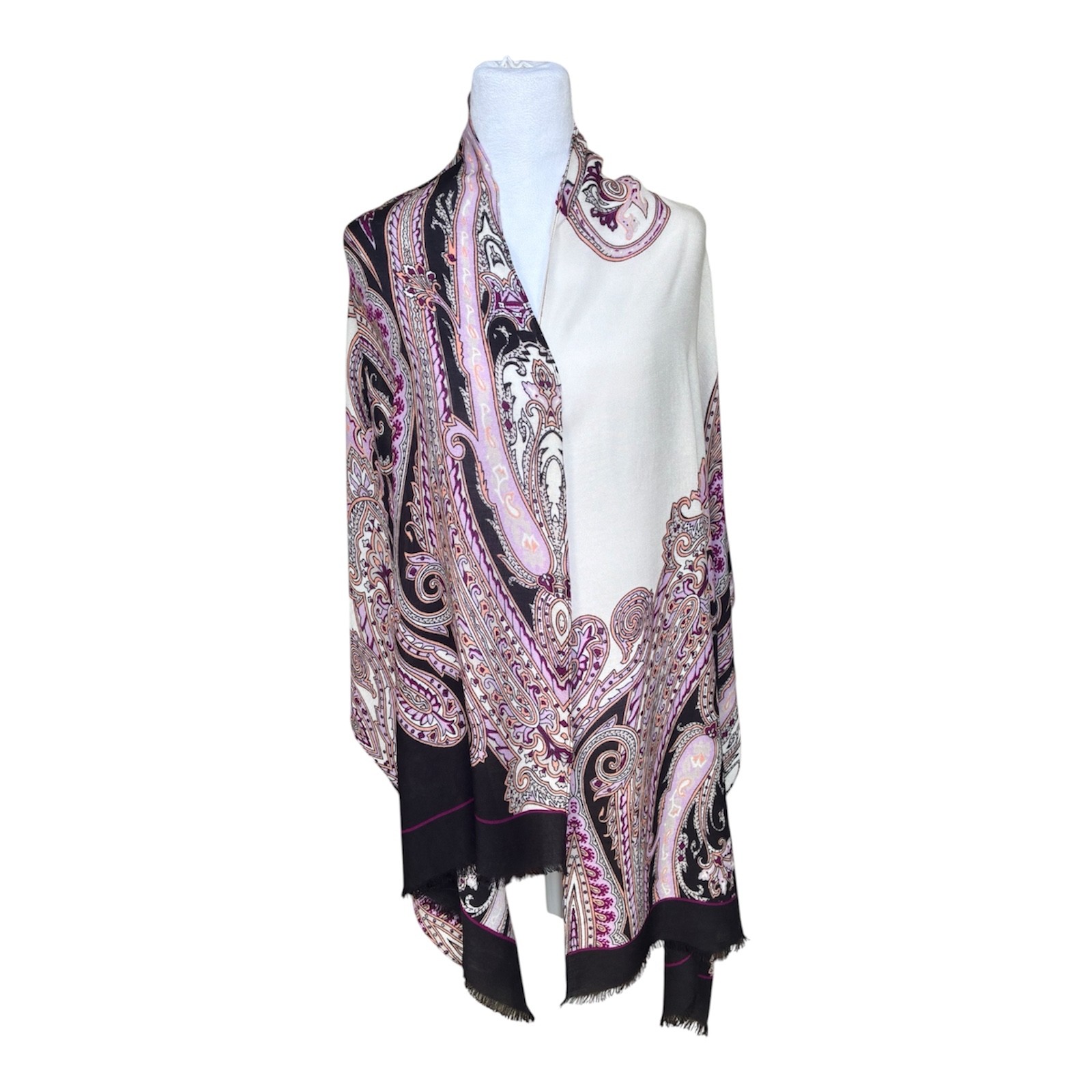 Chicos Paisley Printed Scarf- 77 in x 23 in