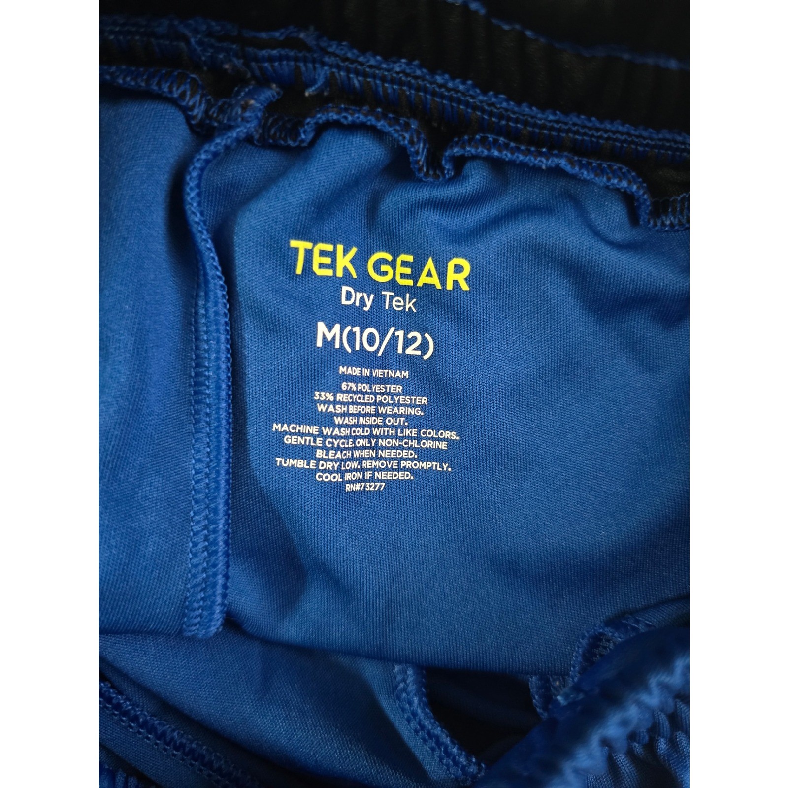 Tek Gear Boys Dry Tek Athletic Shorts Bundle Blue Black Size M 10/12 2 Pack