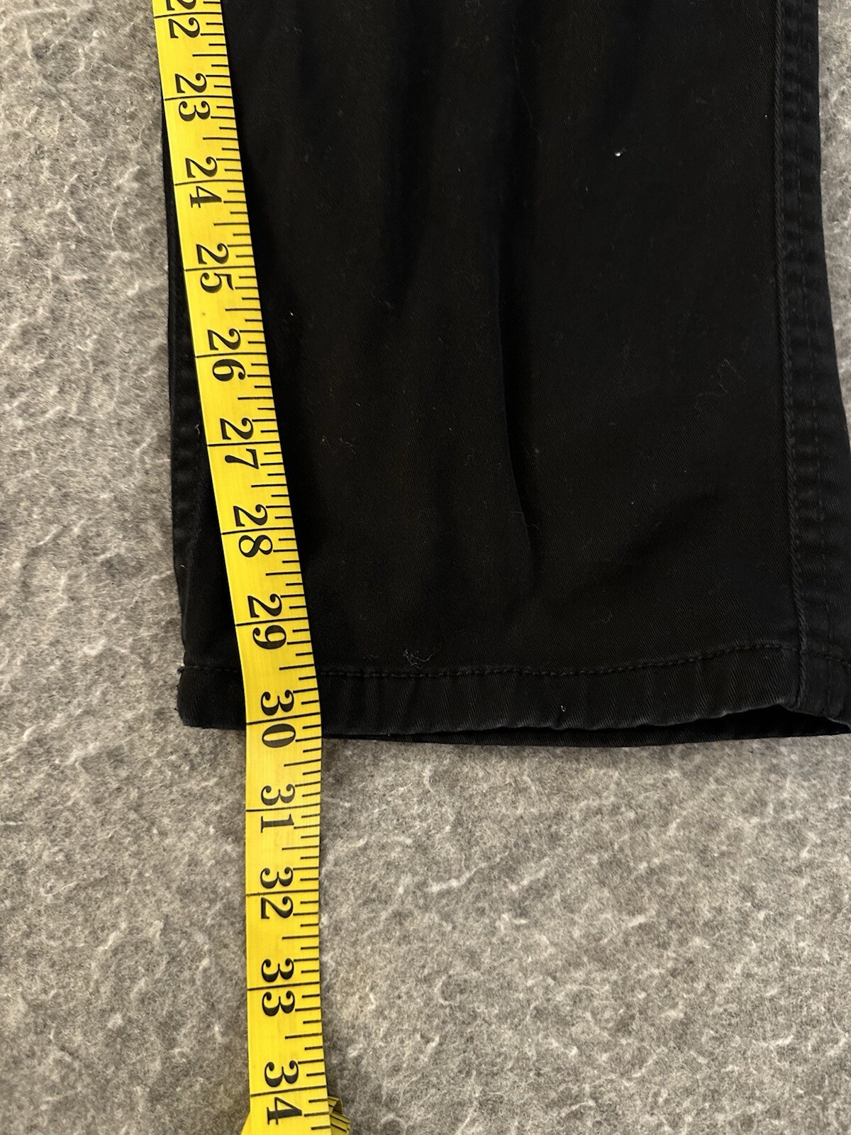 Cargo Pants Men 40×32 Black Straight Leg Outdoors Workwear Pockets Flat Front