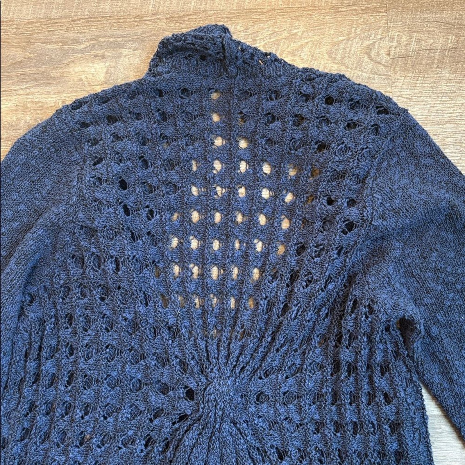 Soft Surroundings Teresa Crochet Cardigan Women’s 2X Deep Blue