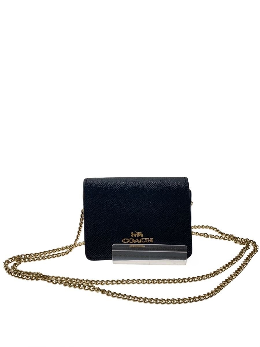 COACH Bifold Wallet Leather BLK Solid Womens C0059 From Japan