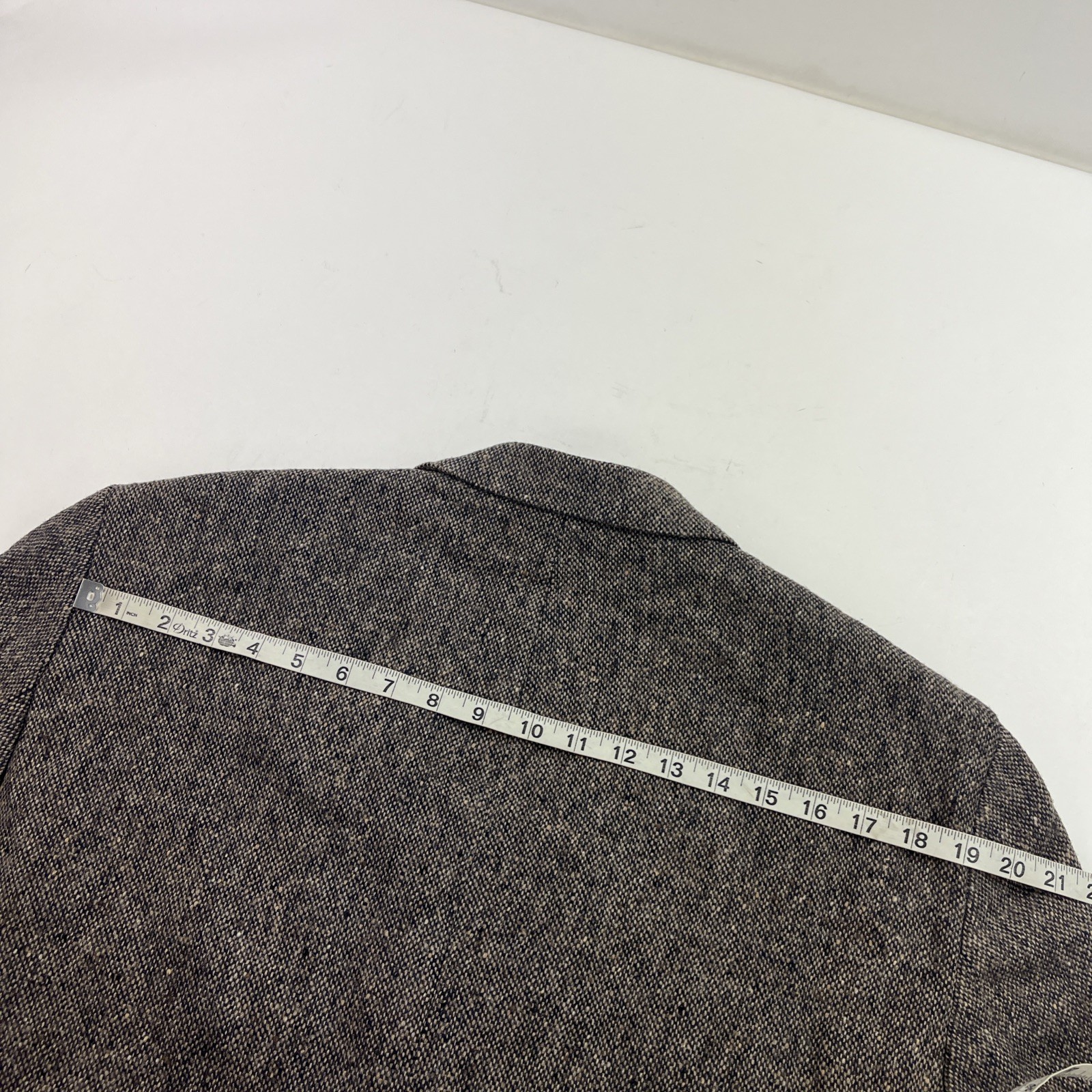 Vintage Orvis Wool Tweed Sporting Blazer Leather Elbow Patches Brown Size 42 R