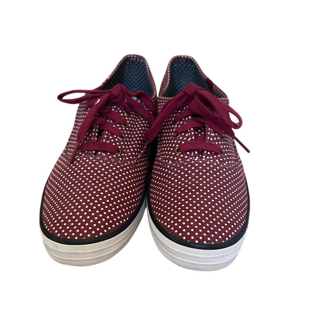 Keds Champion Red and White Polka Dot Design Shoe Size 9.5