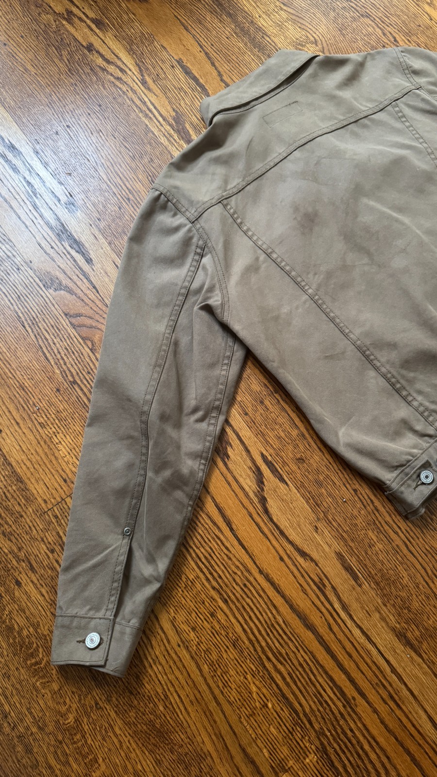 Gustin Waxed Canvas Jacket Medium Made in USA Cropped Beautiful Worn-In Patina