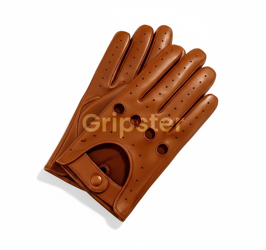 Reverse Stitched Police Driving Gloves Soft Real Leather Car Bike Goat Soft USA