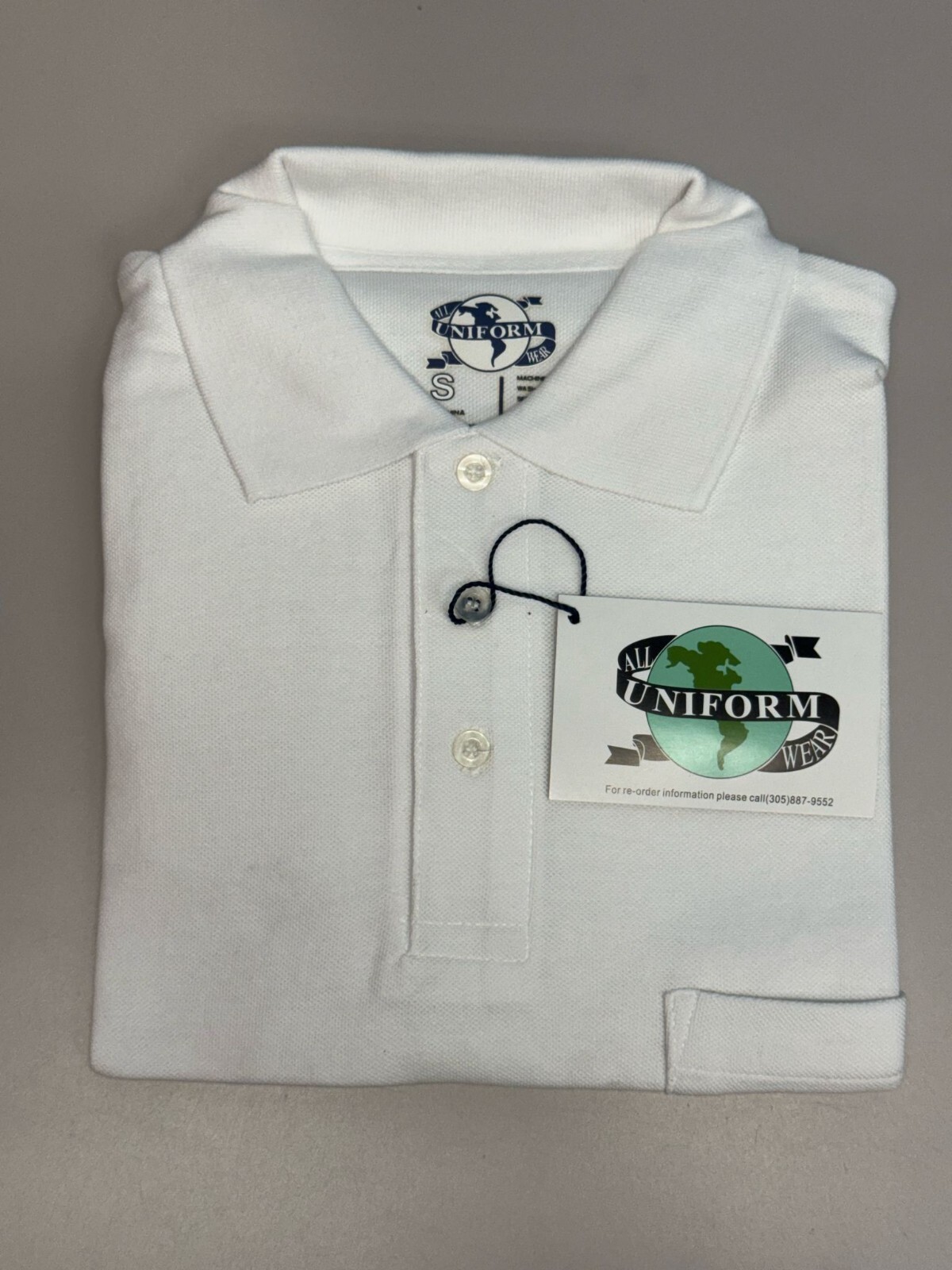Men’s Pique Polo Shirt With Left Chest Pocket, White