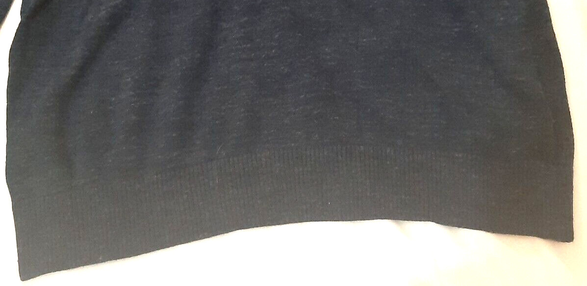 Banana Republic Long Sleeve Pullover Turtleneck Navy With Drawstring Size Medium