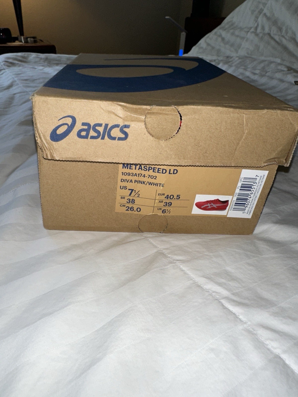 Asics Metaspeed LD 702 Diva Pink/White Size 7.5