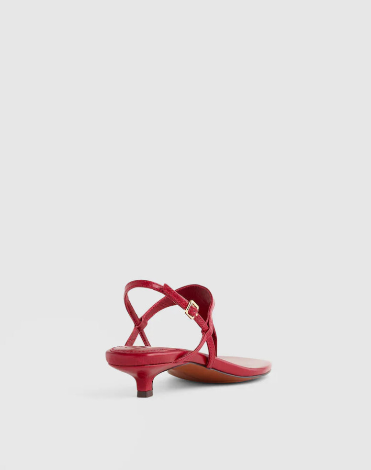 Madewell The Chiara Kitten Heel Slingback Sandal Leather Thong Women’s Shoes