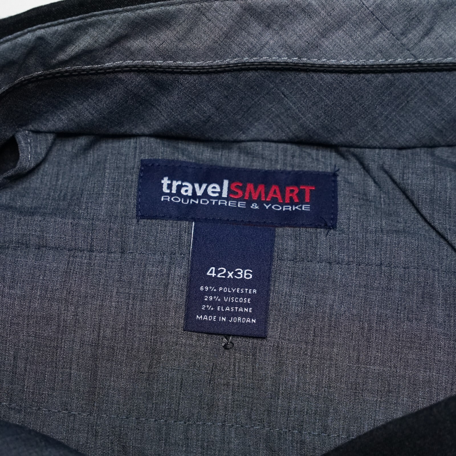 Roundtree Yorke TravelSmart Pants XLT 42″x36 Tall Charcoal Easy Care Comfort NWT
