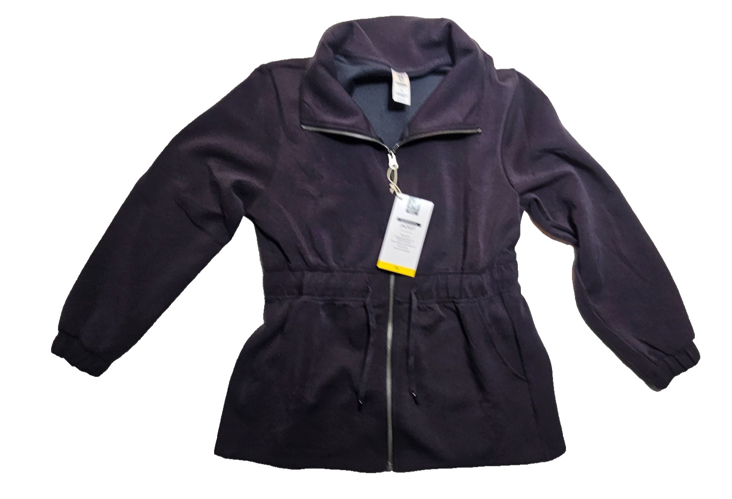 Jacket Black Sandwash Pockets Draw String Waist Women’s M By Member’s Mark