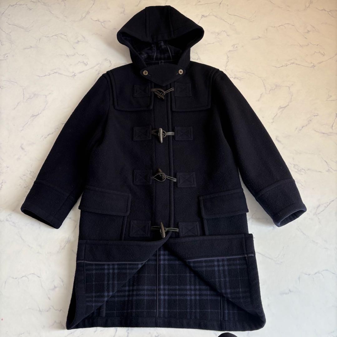 Burberry Blue Label duffle coat with Nova check navy