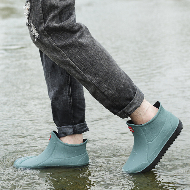 Men’s Short Rain Rubber Boots Waterproof Ankle Deck Shoe Fishing Garden Out Size