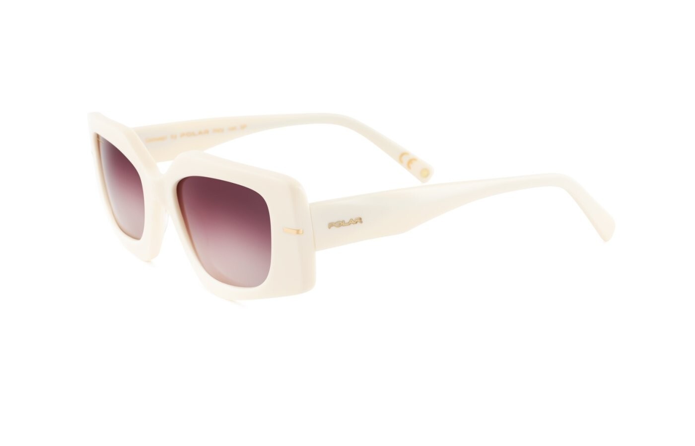Polar Gold Sunglasses 155 (16) White/Brown Gradient Super Polarized Cal. 51
