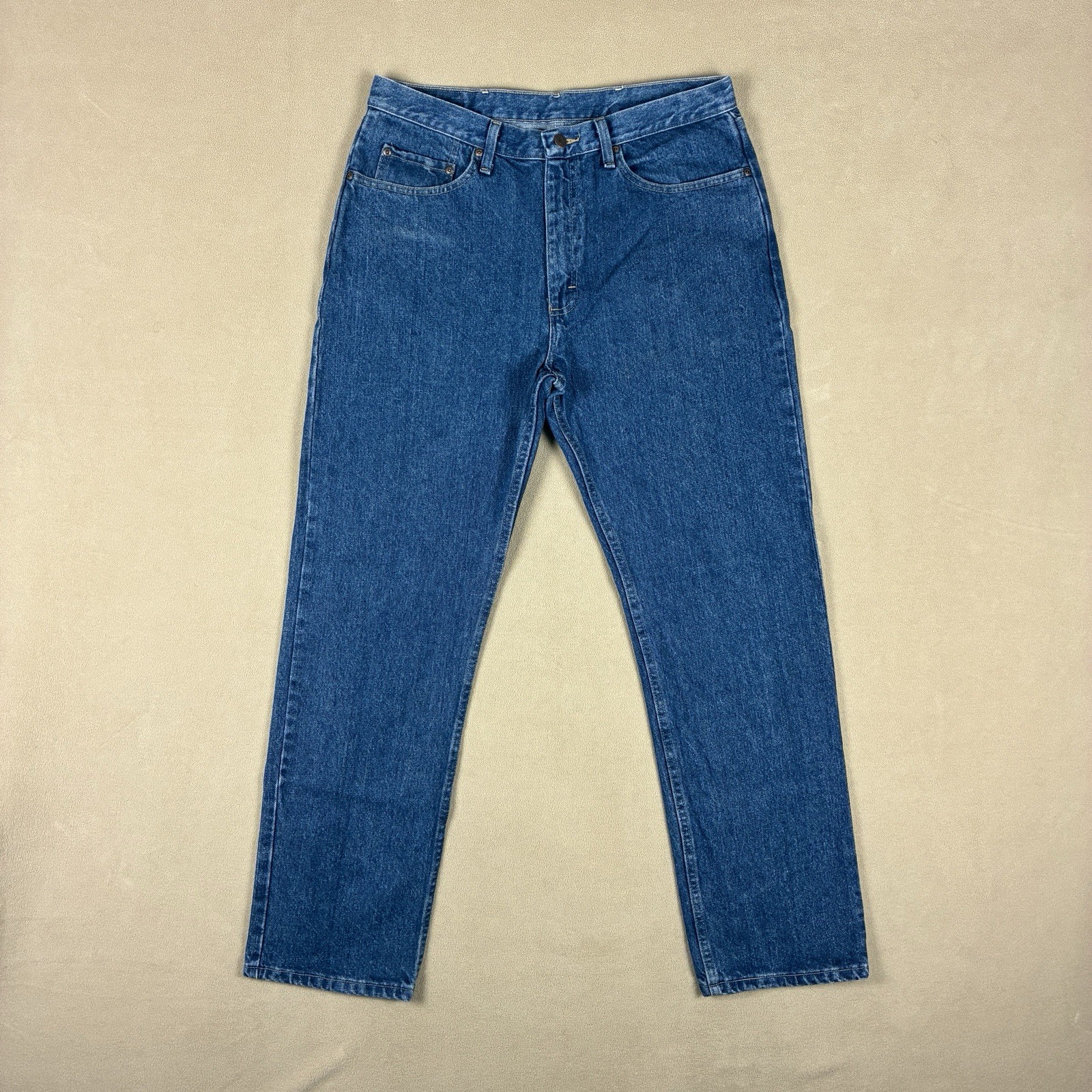Wrangler Men’s Regular Fit Jeans 35×32 Blue Dark Stonewash Vintage US Fabric