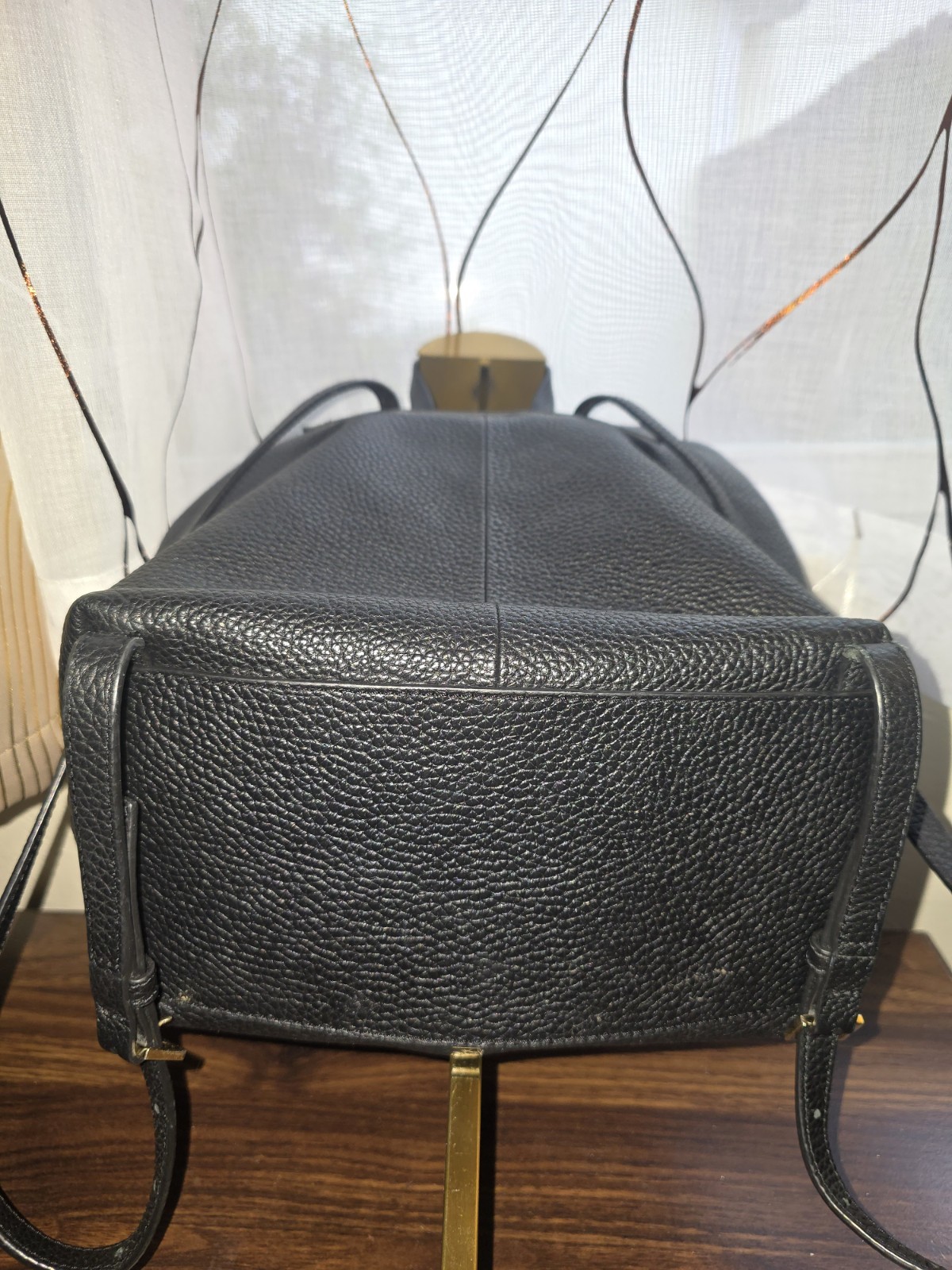 Kate Spade New York Black Pebbled Backpack Tassel, Gold Hardware, WKRU4071