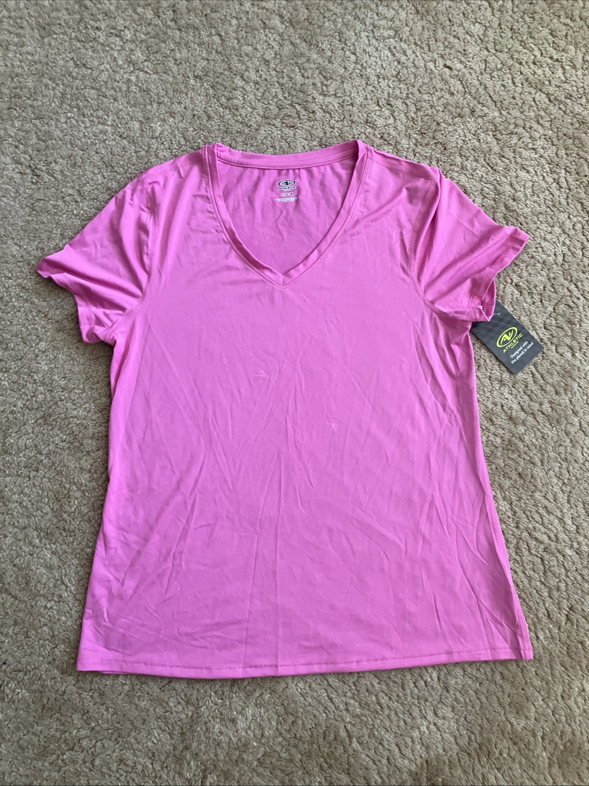 Women’s Size Large Pink Exercise T-Shirt Athletic Works