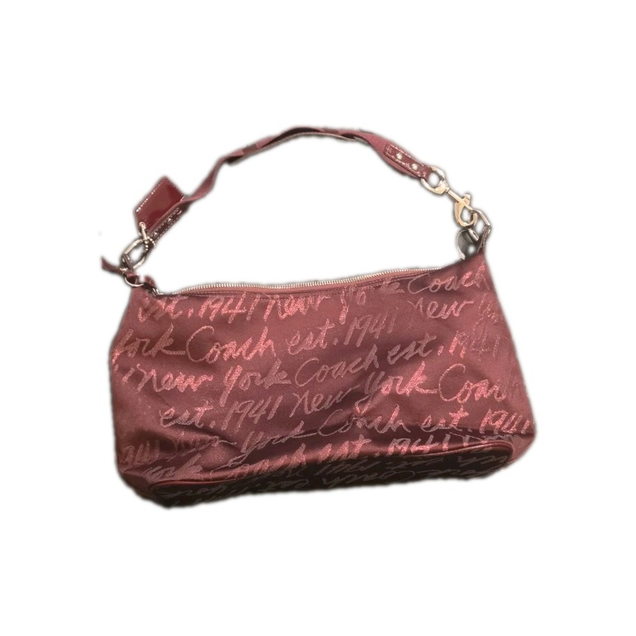 Coach Burgundy Dark Red Poppy Signature F17472 Hobo Bag Rare Holiday Limited