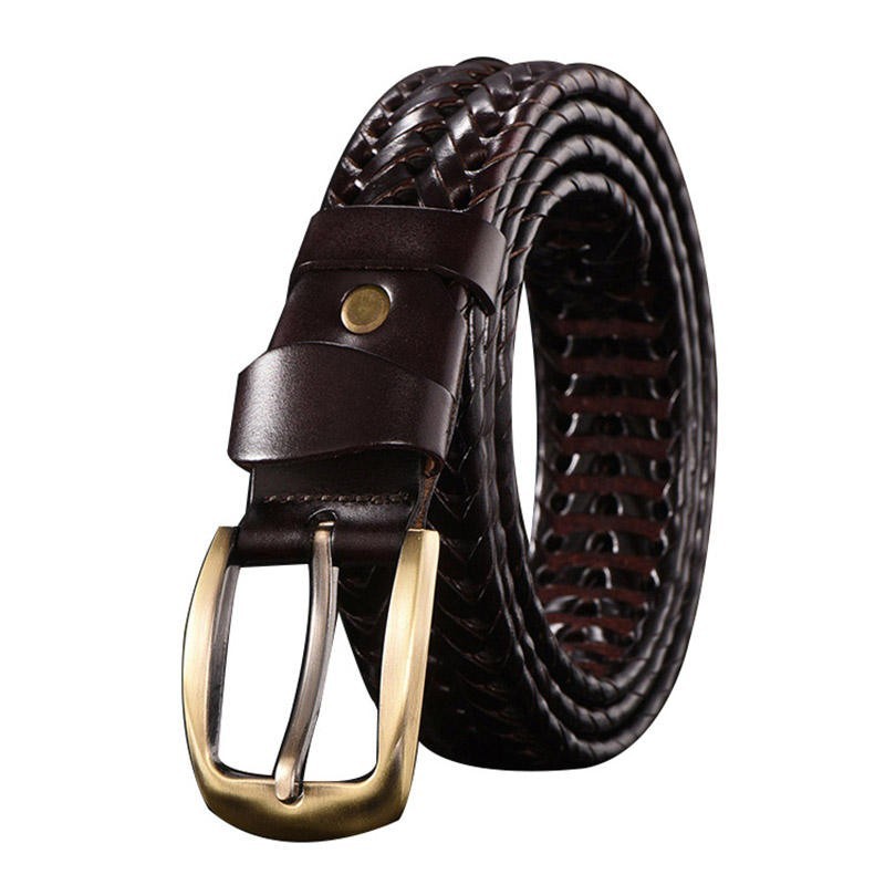 Braided Belts 5 Colors Genuine Leather 49″ x 1-1/2″ Casual Woven Jeans Dress NEW