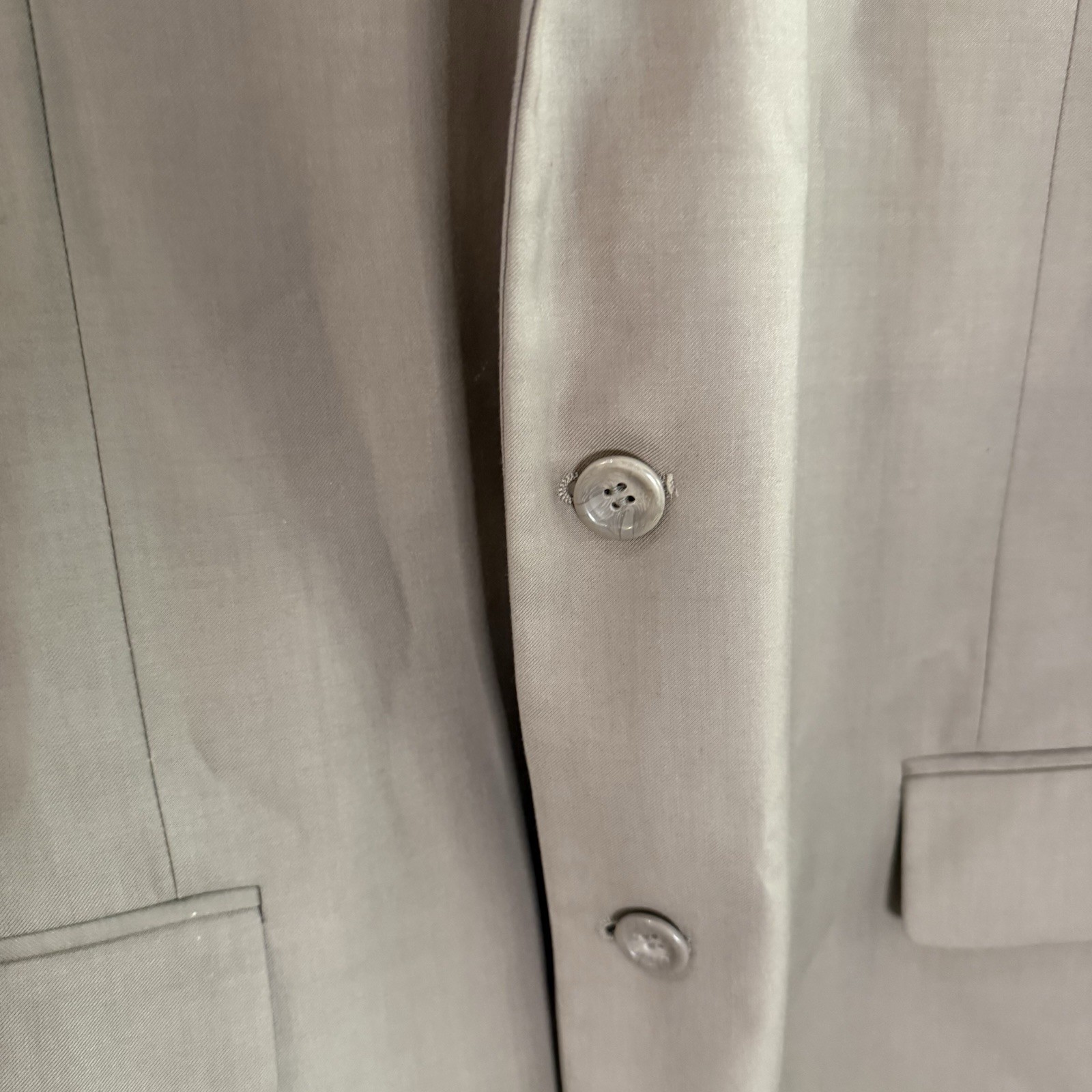 Lineage Milan New York 3 Button Beige Jacket Mens Superior 150’s Business