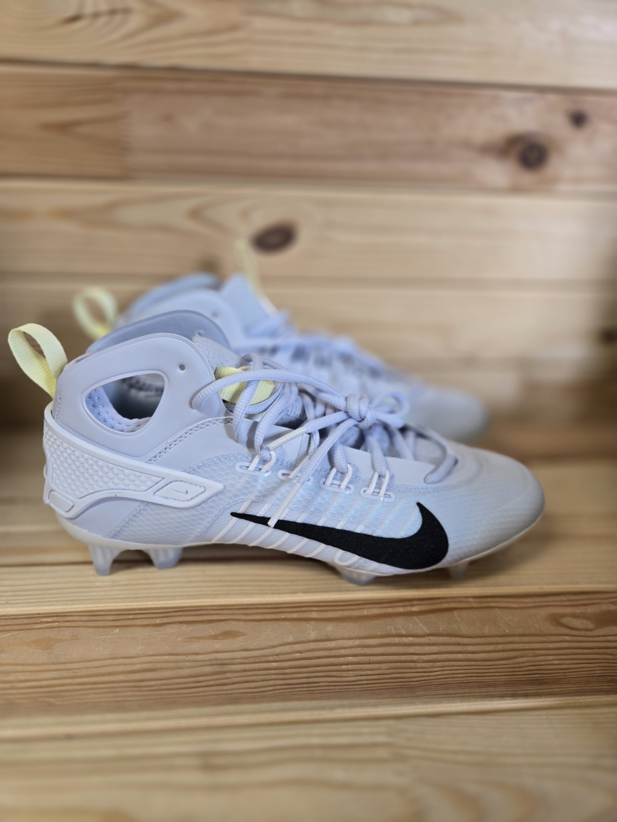 Nike Huarache 9 Elite Mid Lax SE Grey Cleats FV6149-001 NEW Men’s Size 12.5