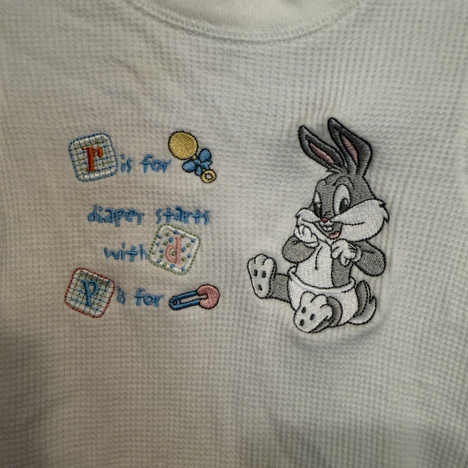Vintage Bugs Bunny Baby Sleeper Play Outfit Snap No Tags Looney Tunes
