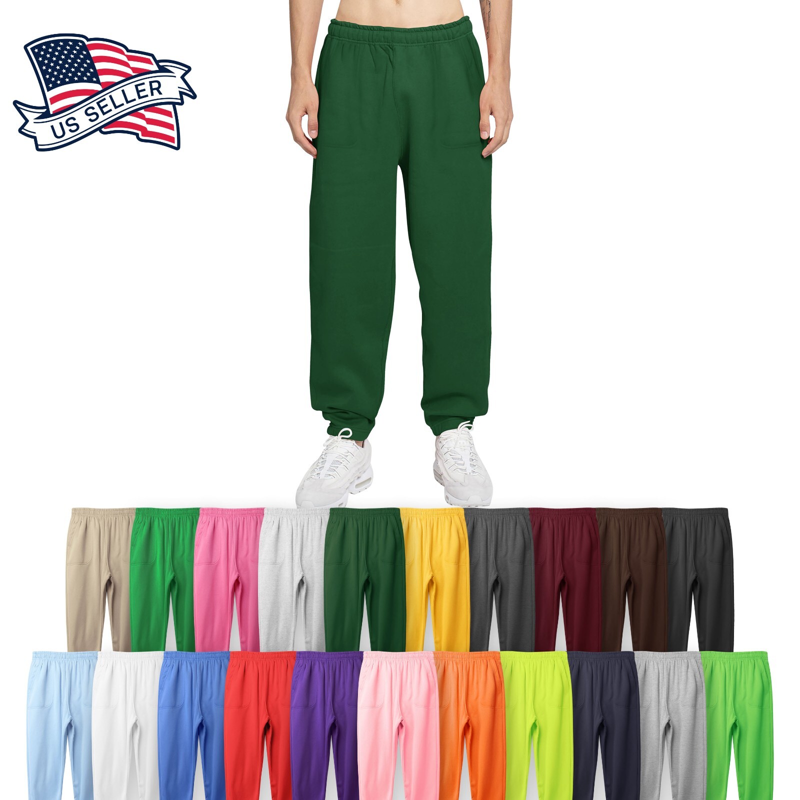 Mens Sweatpants Fleece Jogger Workout Gym Pants S – 5XL Campus Lounge Bottom