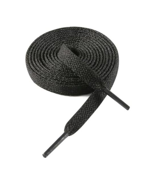 Flat Shoe Laces for Sneakers, Shoelaces for Sneakers, 54″ ( 137 CM ) 04 Black
