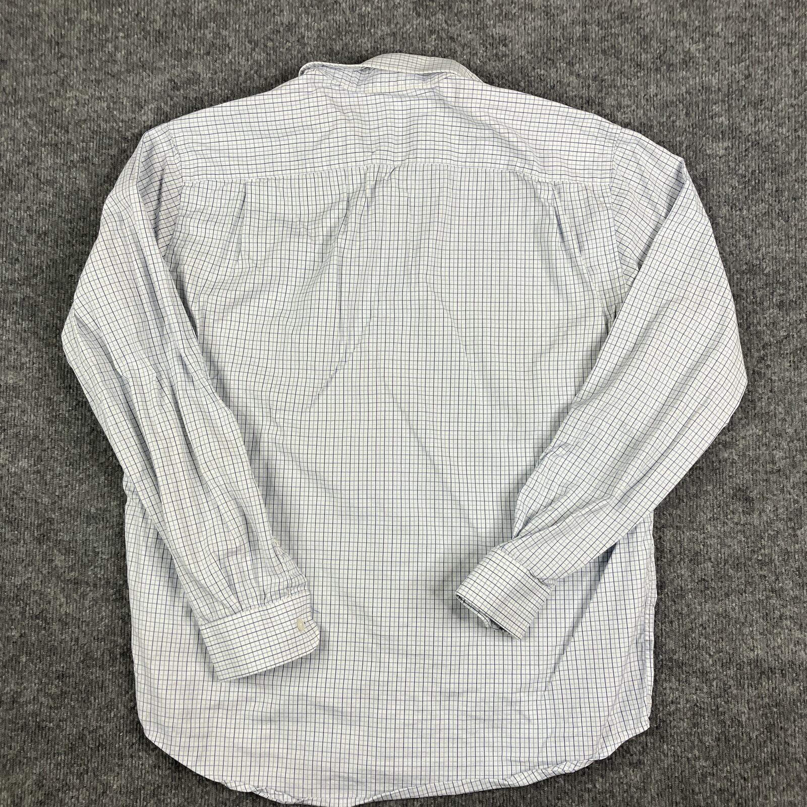R.M. Williams Button-Up Shirt Mens Large White Plaid Checkered Casual Western