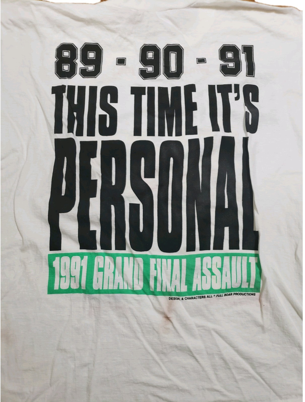 Vtg 90s Canberra Raiders Winfield Cup 1991 Grand Final Doublesided T Shirt