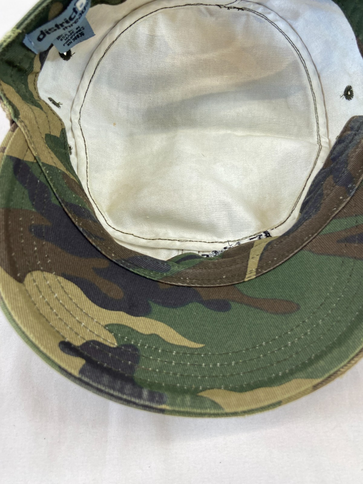 Frac Tech Services Cadet Cap Strapback Hat Camo Distressed Casual Work Wear OSFA