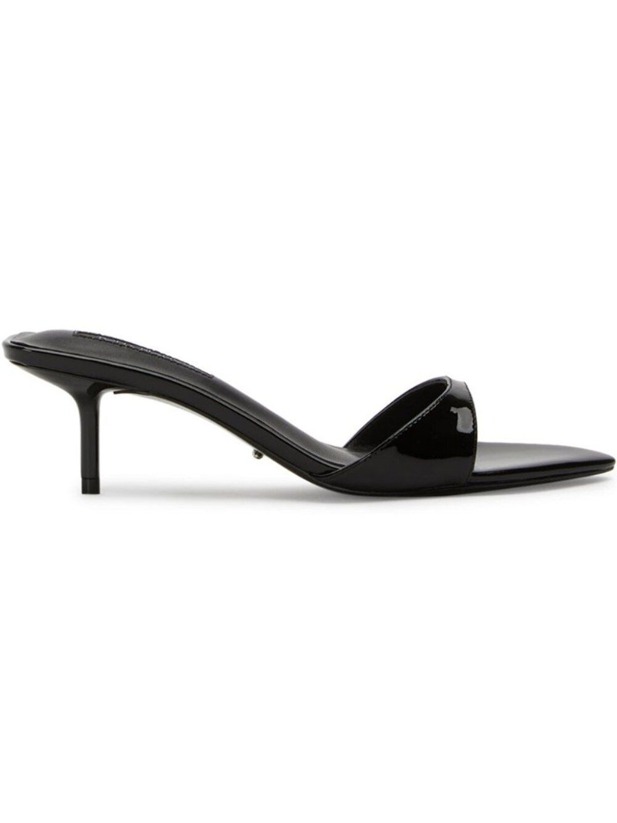 Tony Bianco Fiesta Heel in Black Patent shiny leather kitten heels open toe