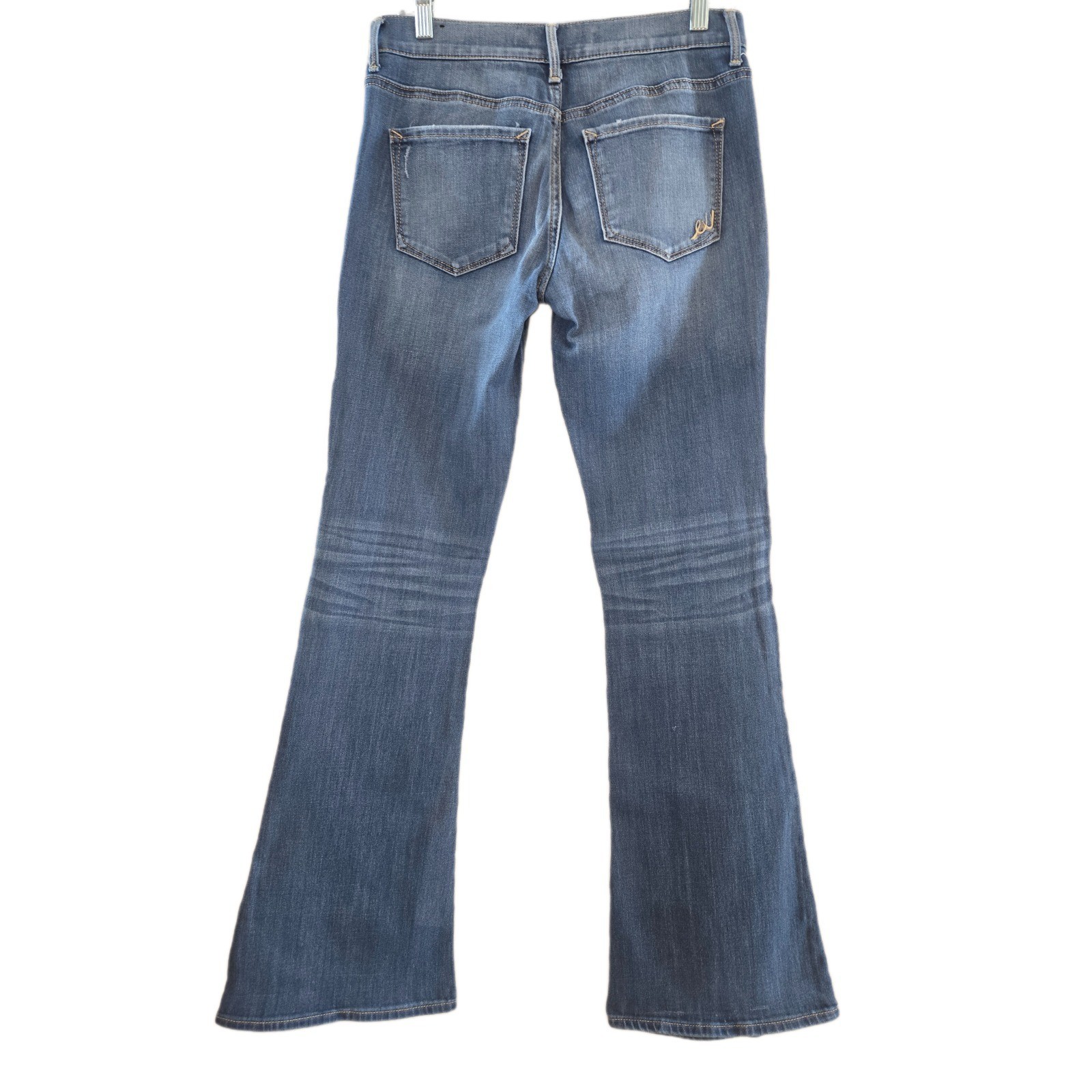 Express Mia Slim Flare Jeans | Distressed Medium Wash | Size 4