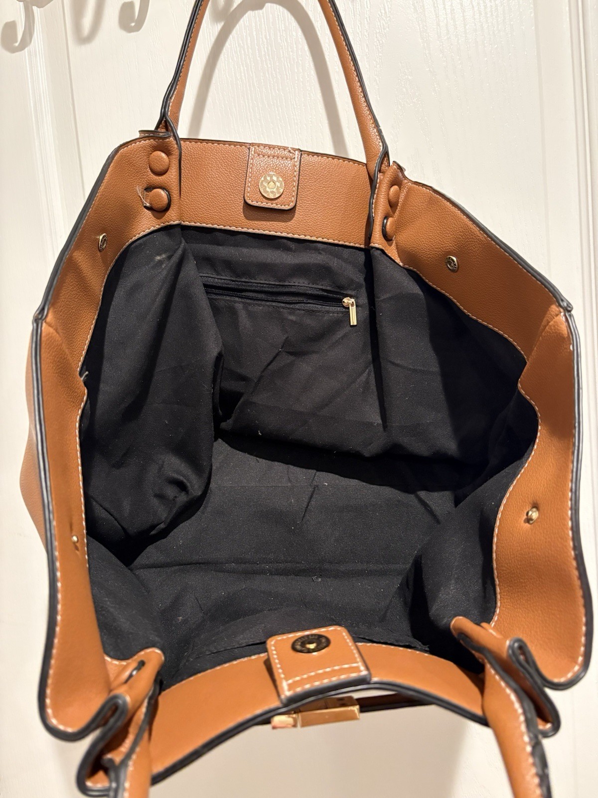 No Brand Knockoff DeMellier Brown Faux Leather Purse Great Condition