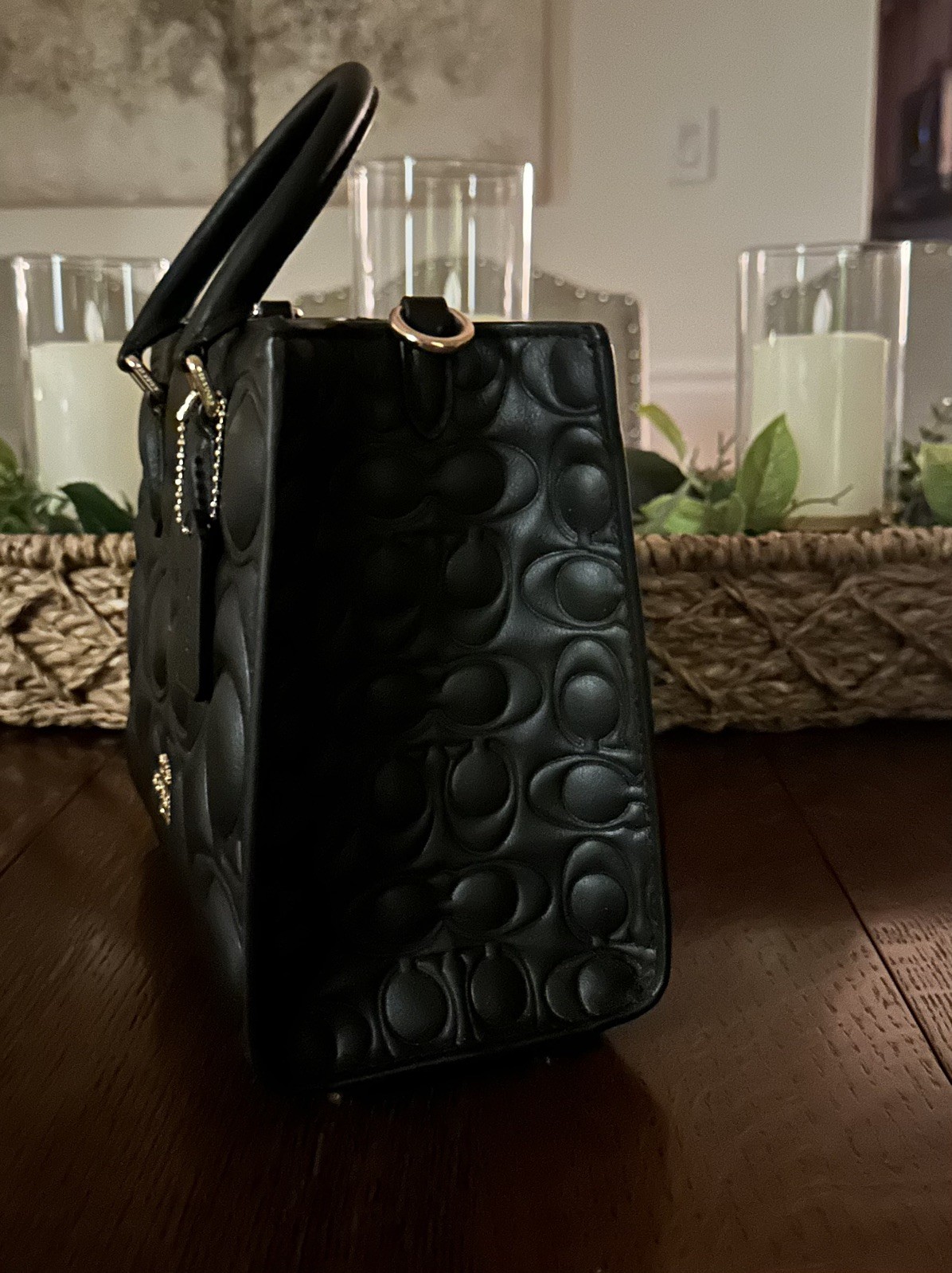 Coach Maggie Small Tote Bag In Signature Leather in Black NWOT – CY670