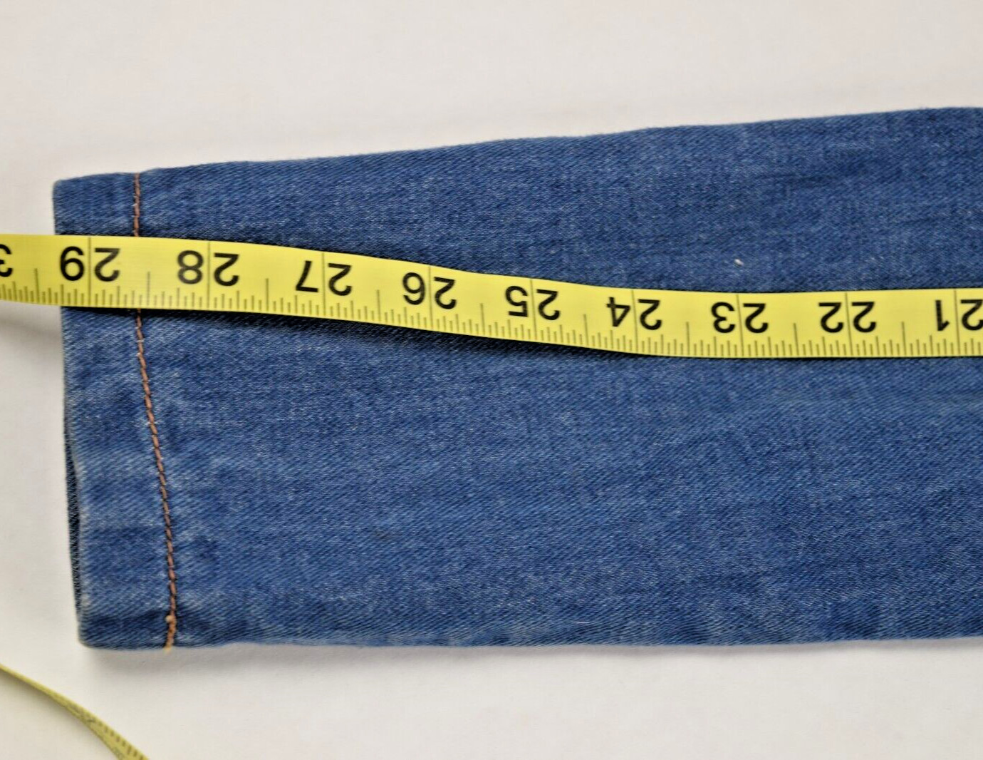 Denim Jacket VTG 70s French Militaires Equipements Leather Trim Fitted Sz S/M