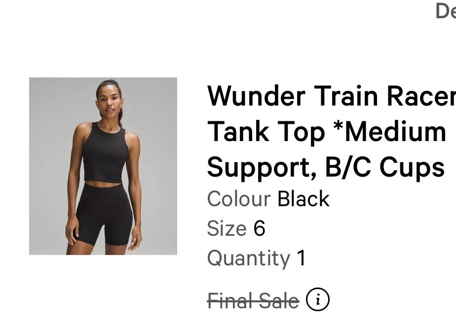 Pre-owned Excellent Condition Lululemon Wunder Train Raceback Top Sz 6