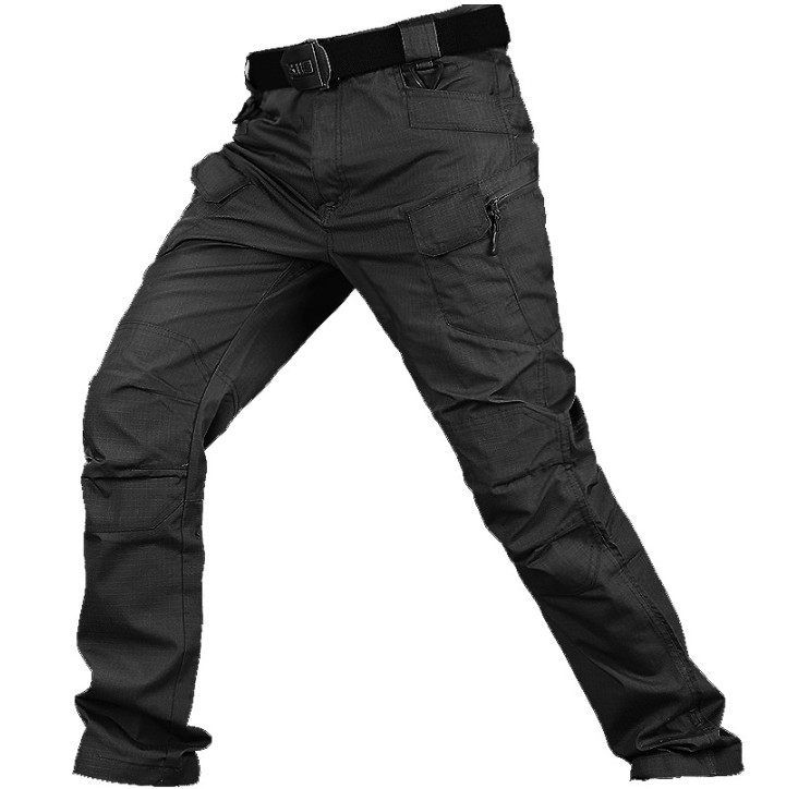Men Tactical Cargo Pants Soldier Straight-fit Work Combat Trousers Outdoor Pants