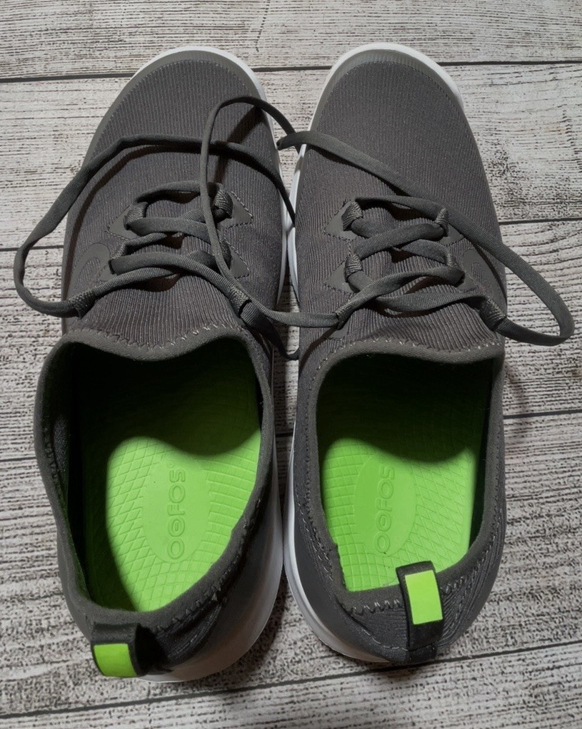 OOFOS OOmg Men’s Lace Recovery Sport LS Low Shoes Volcanic Ash Size 10 US