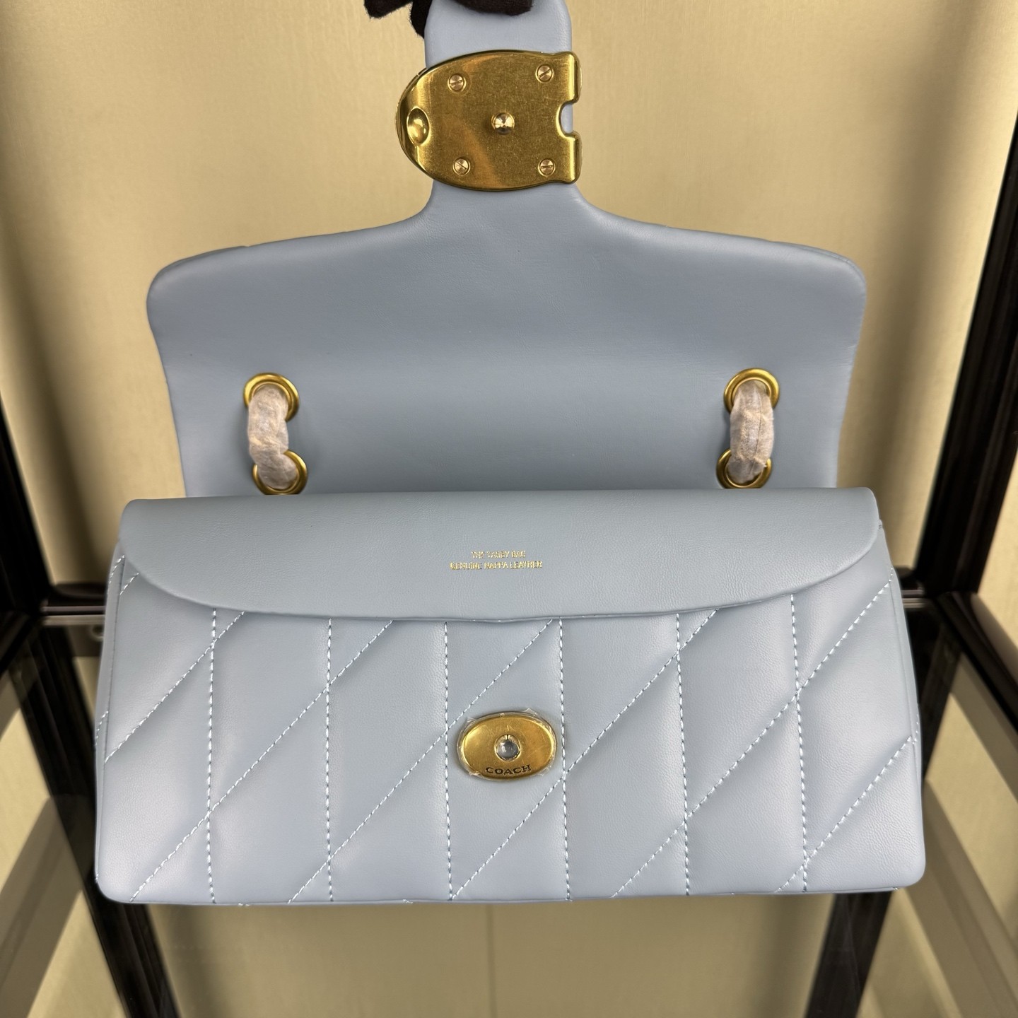 Coach Outlet Tabby Shoulder Bag 26 Pillow Quilting Nappa Brass Bluebell CP150