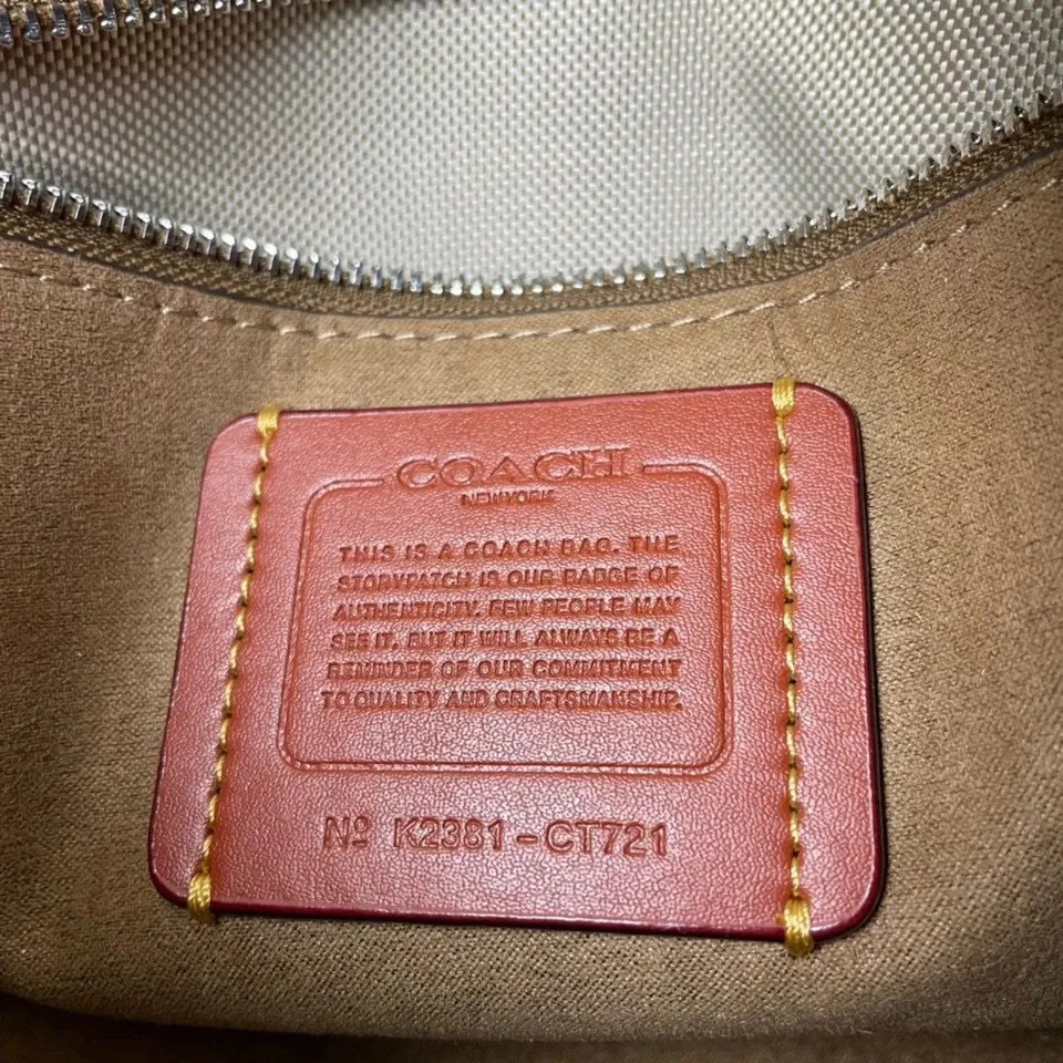 COACH Cargo Soft Tabby Leather Shoulder Bag Maple CT721 Outlet NEW