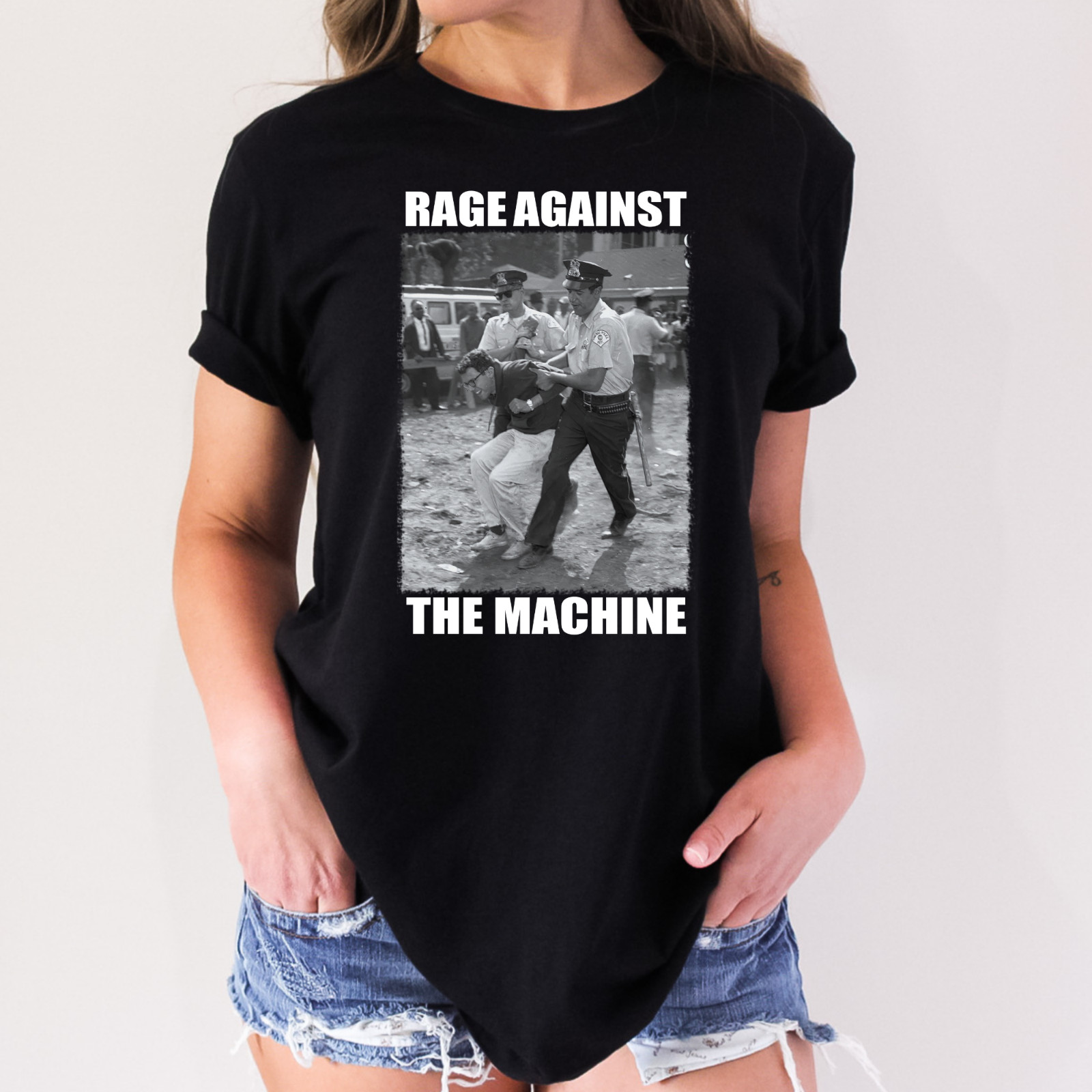 BERNIE SANDERS RAGE AGAINST THE MACHINE ADULT NOVELTY TSHIRT
