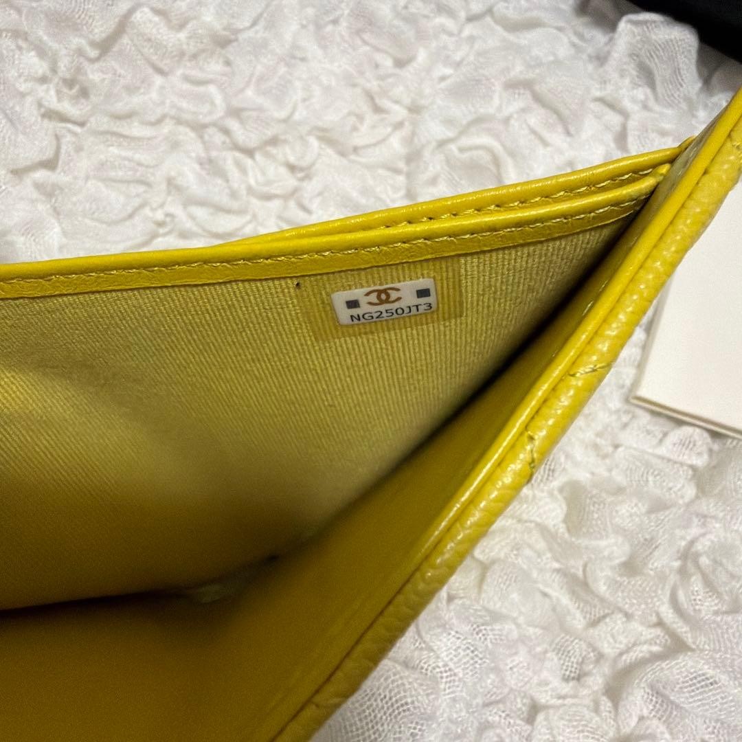 Final Price Reduction CHANEL Matelass Yellow Folded Wallet