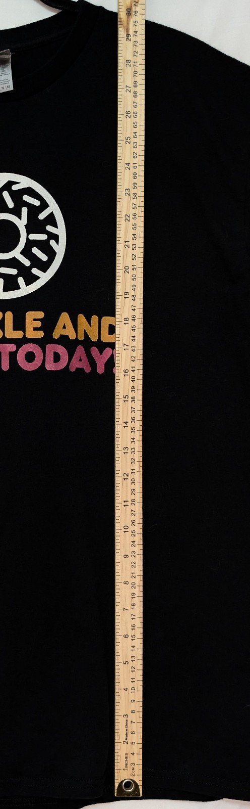 Dunkin’ Donuts Sprinkle & Shine Today XL Black Employee Shirt 22″ W X 29.5″ L