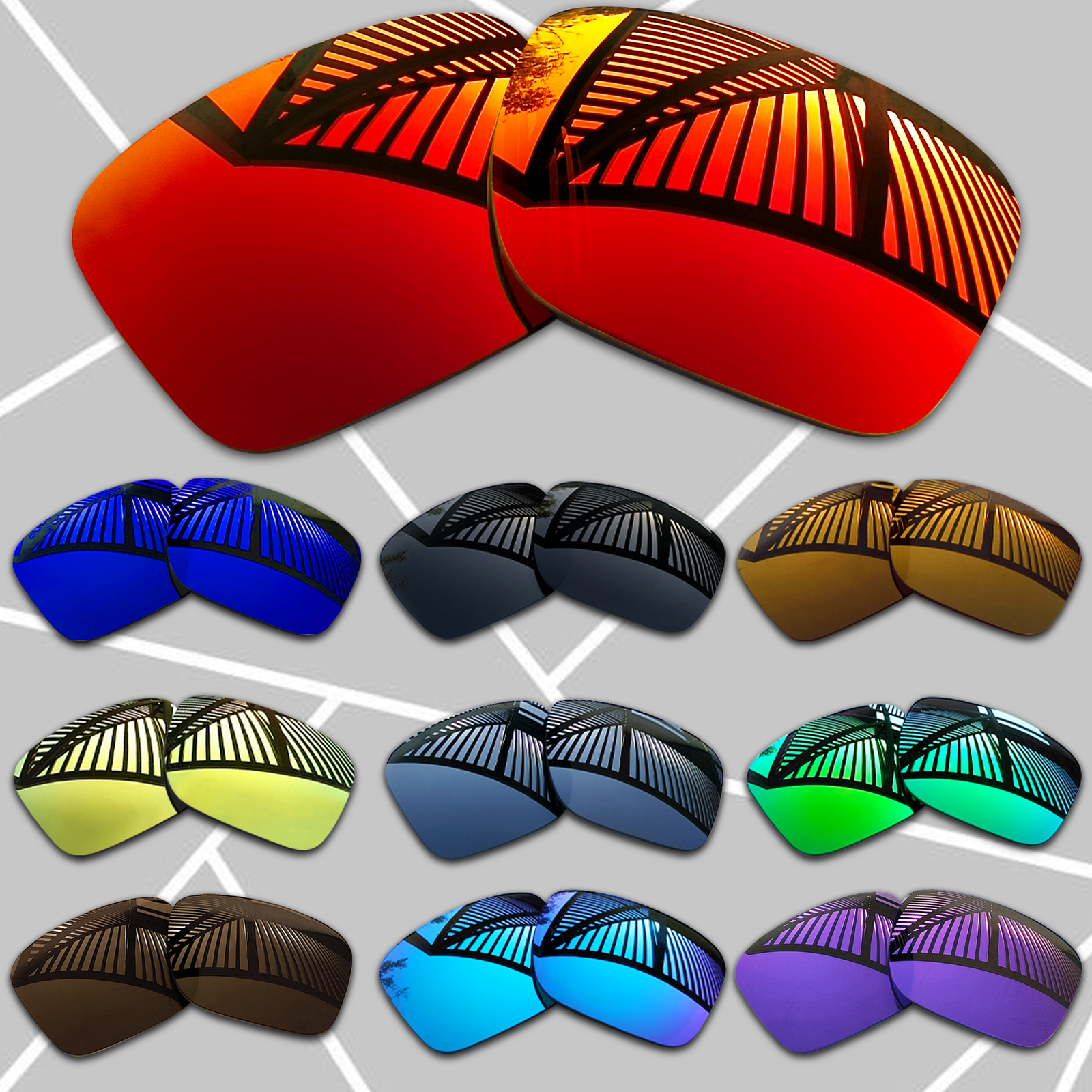 TRUE POLARIZED Replacement Lenses for Sliver F Frame OO9246 Multi-Colors
