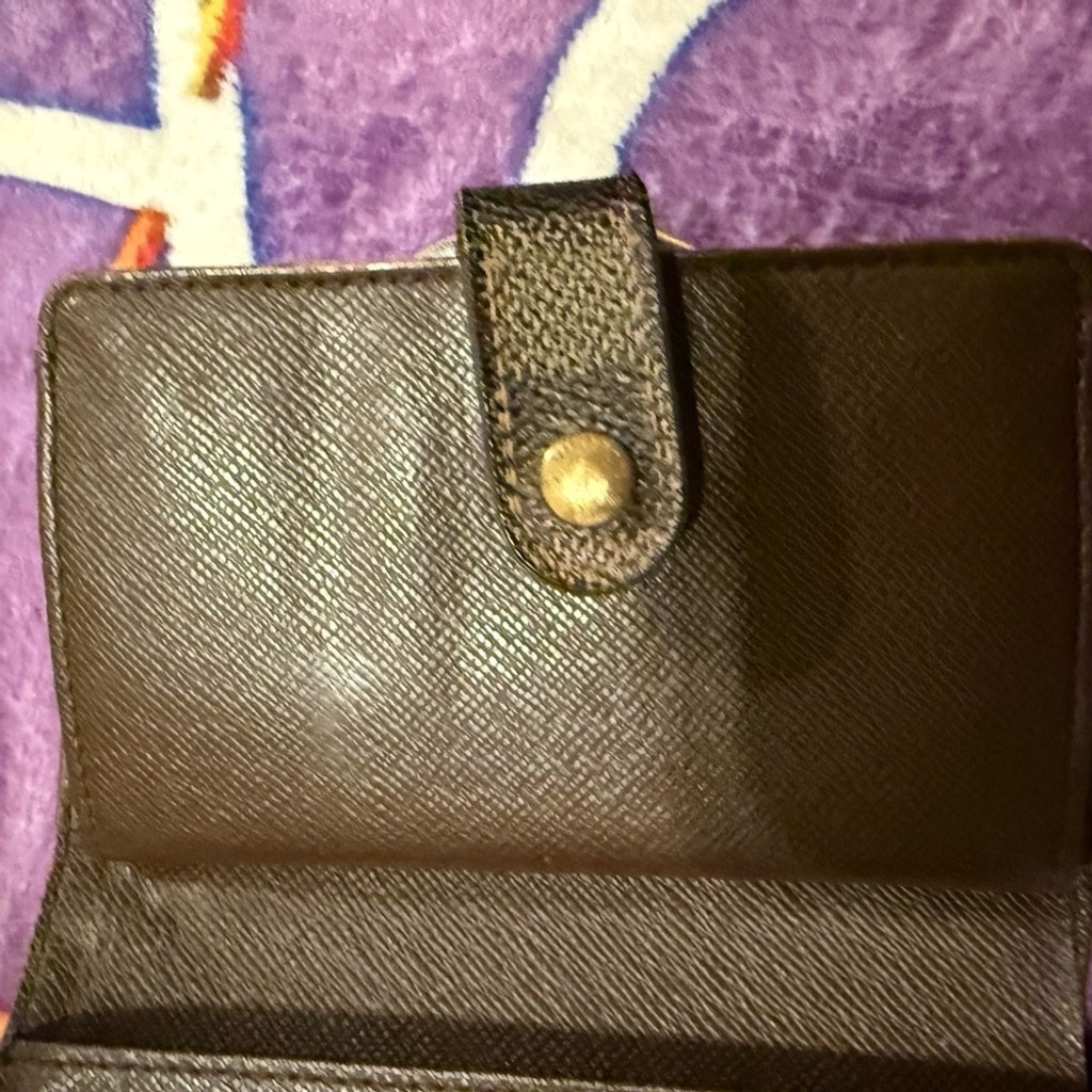 Louis Vuitton Authentic Damier Ebene French PM Brown Wallet M10044