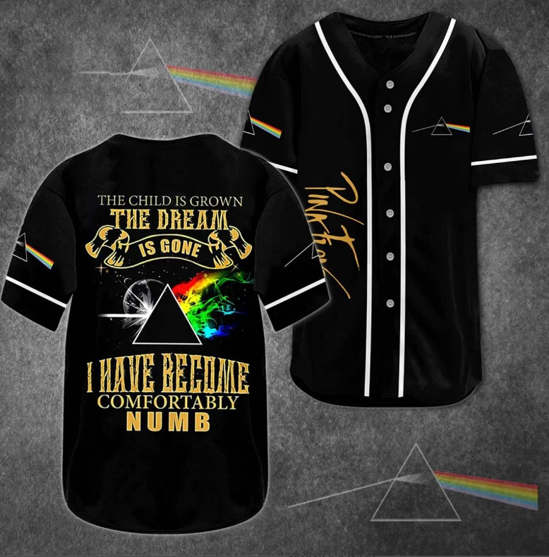 NEW, PINK FLOYD baseball jersey, JERSEY BASEBALL- SALE 3D JERSEY